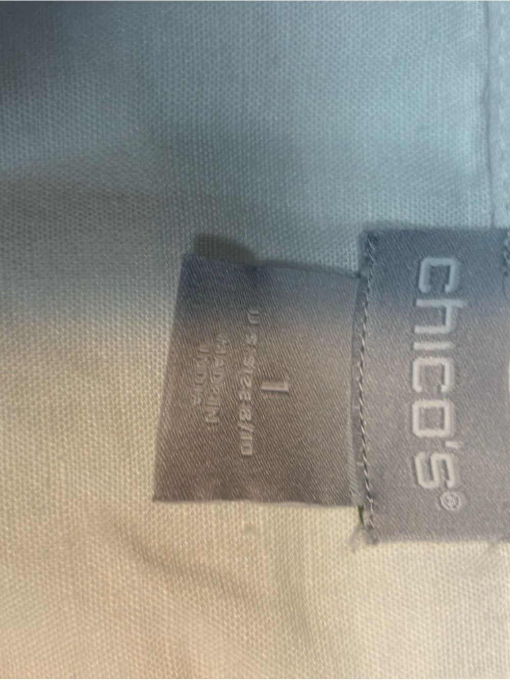 Chico's White V-Neck Black Embroidered Tunic 8/10 - Picture 9 of 10